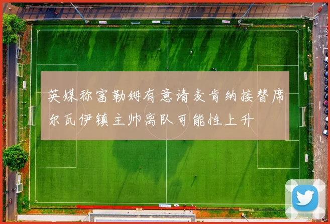 英媒称富勒姆有意请麦肯纳接替席尔瓦伊镇主帅离队可能性上升